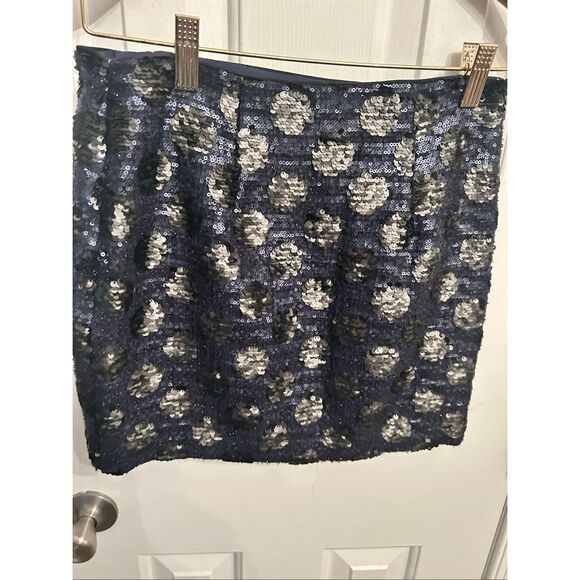 Broadway & Broome Womens skirt sequin size 0 blue sexy going out - Picture 3 of 5